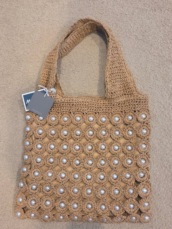 Haute Hippie Handbags - Haute Hippie NWT Pearl Straw Tote Handbag